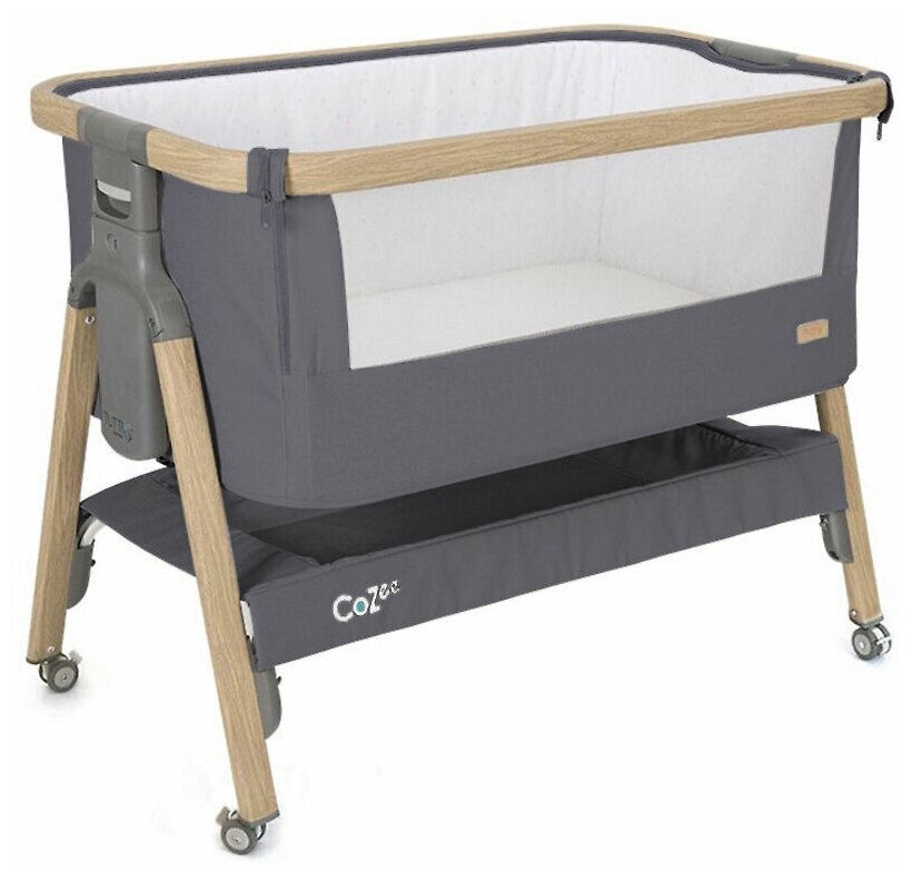Прикроватная колыбель Tutti Bambini CoZee, цвет Charcoal / Oak (Графитовый / Дуб), артикул 211205/3590