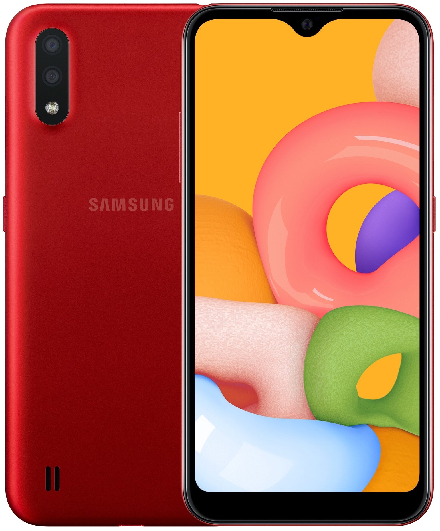 Смартфон Samsung Galaxy A01 2/16 ГБ, Dual nano SIM, красный