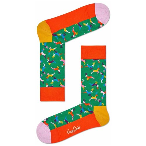 Носки Happy Socks, размер 36-40, зеленый, мультиколор носки унисекс gingerbread cookies sock с пряниками черный 25