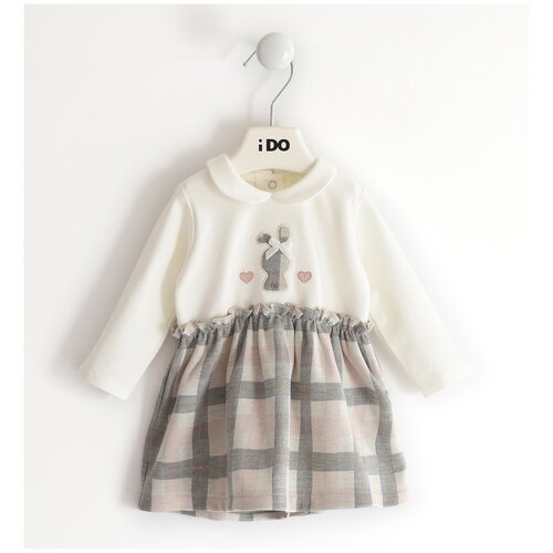 фото Платье для малышей ido, размер 12, цвет кремовый,серый
