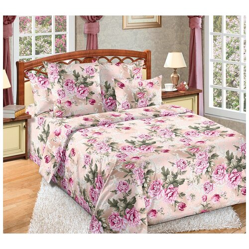 простынь 220х240 поплин Белый сад