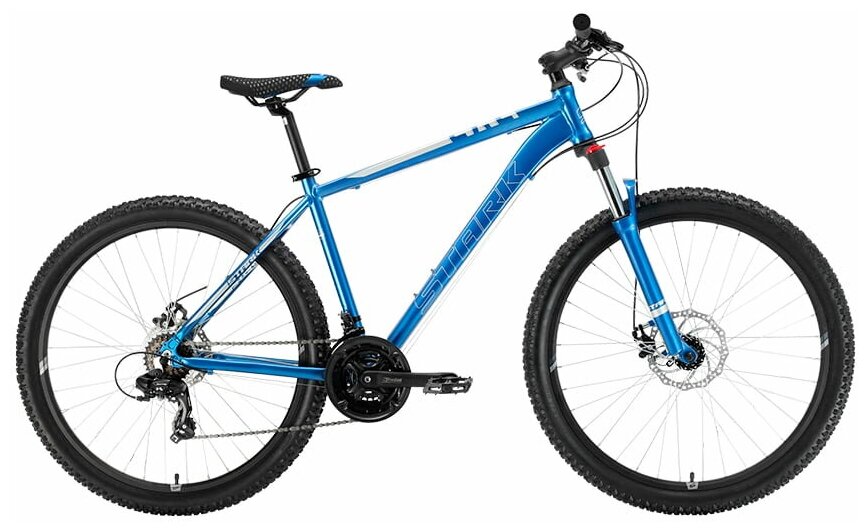 Велосипед STARK Hunter D (2022), горный (взрослый), рама 20", колеса 27.5", синий/никель, 15.8кг [hq