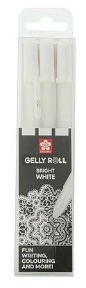Набор гелевых ручек Gelly Roll, 3 штуки, белый Sakura - фото №3