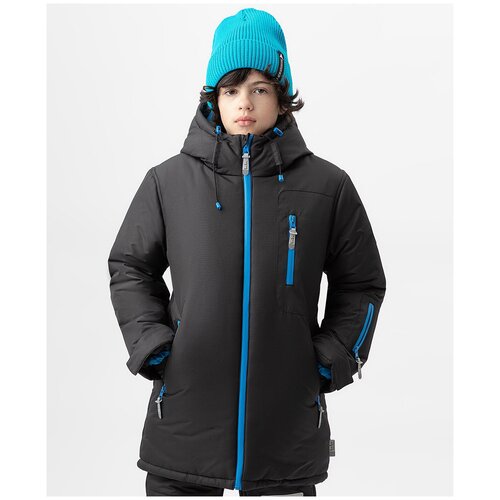 Пальто зимнее с мембраной черное Active Button Blue, размер 116, модель 222BBBA46010800