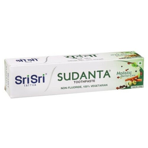 Зубная паста Суданта марки Шри Шри Таттва (Sudanta Sri Sri Tattva), 100 грамм палочки для благовоний лаванда sri sri tattva премиум класса 100 гр 50 штук индия