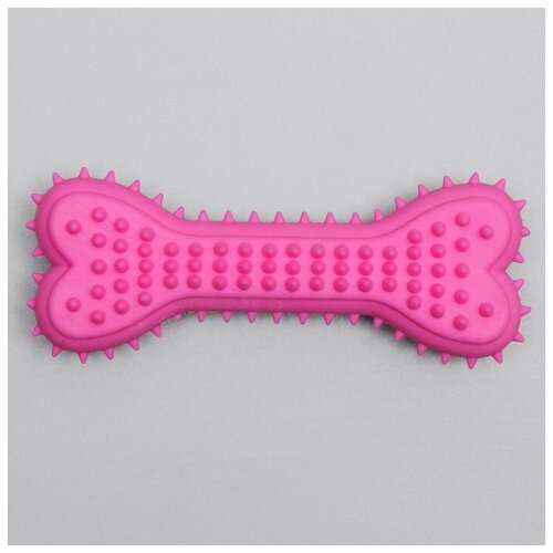 Косточка для собак Пижон Кость для массажа, розовый, 1шт. trixie кость для собак жевательная игрушка для собак цветной 11 см