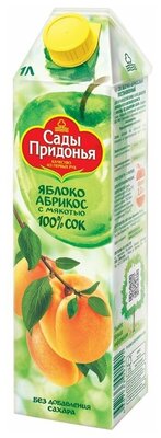 Сок Сады Придонья абрикос-яблоко с мякотью для детского питания, 1л