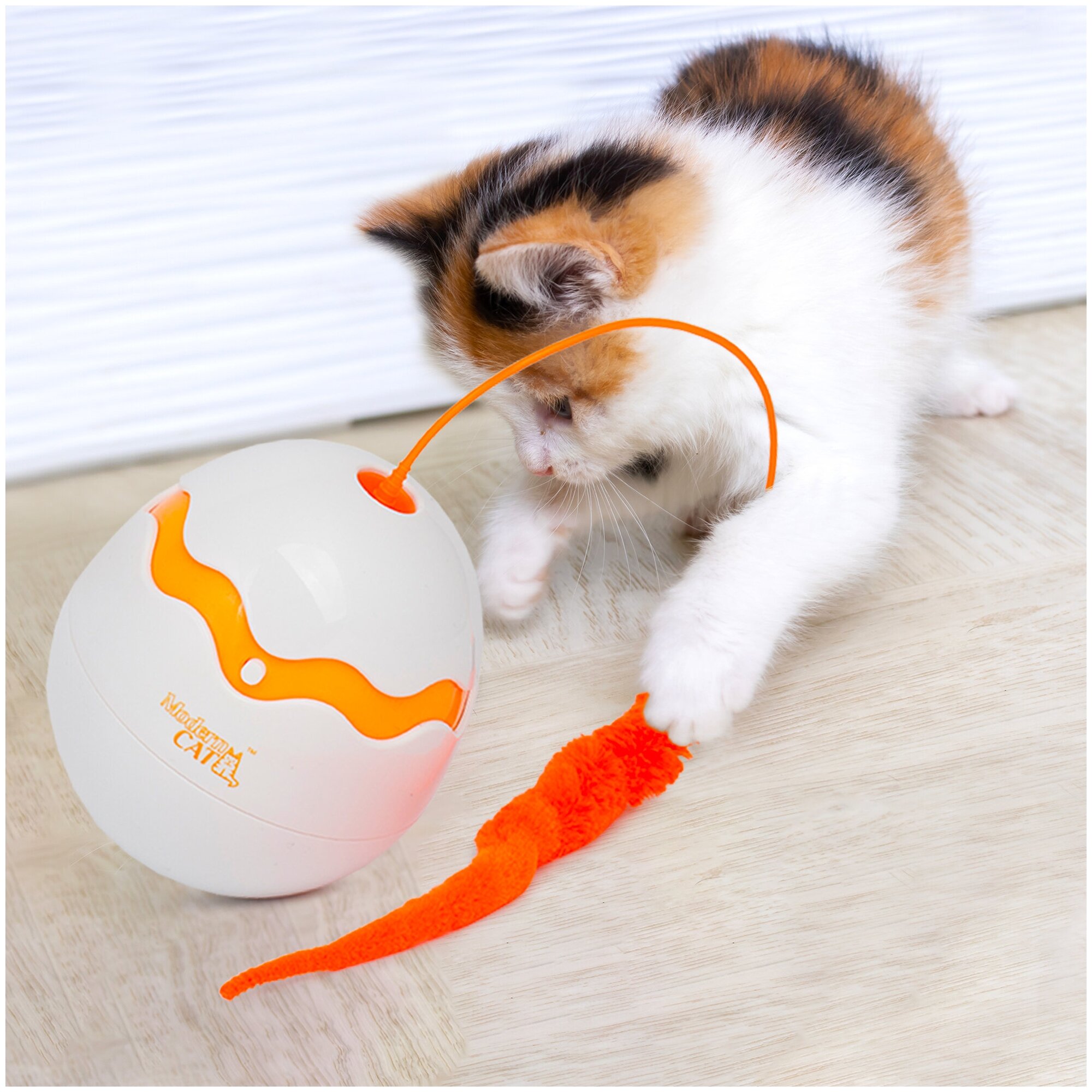 Интерактивная игрушка дразнилка для кошек «Яйцо динозавра» с хвостиком, автоматическая игрушка для котят, мышка для кошек, заводной хвостик - фотография № 5