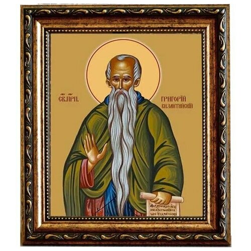 Григорий (Дримис) Византийский, Святогорец, Афонский, преподобный. Икона на холсте.