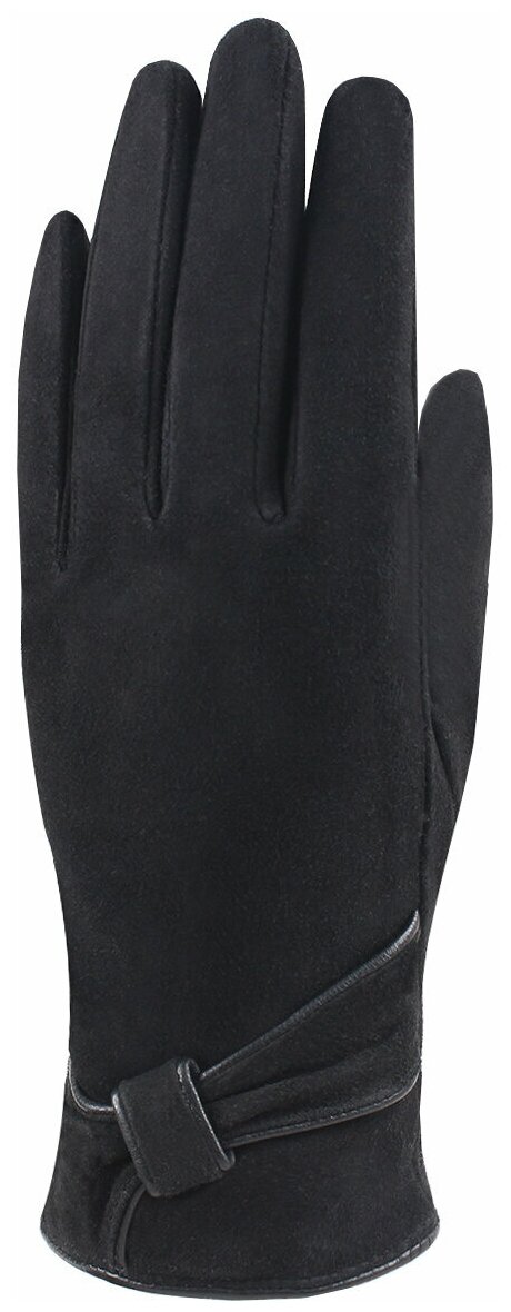 Перчатки malgrado, демисезон/зима, натуральная кожа, подкладка, размер 7.5, черный
