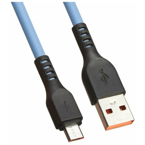 USB кабель LP Micro USB Extra TPE (голубой/коробка)