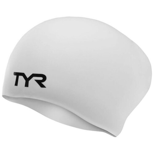 Шапочка для плавания TYR Long Hair Wrinkle-Free Silicone Cap (100 Белый, O/S)