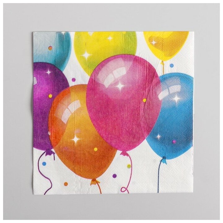Салфетки бумажные "Кристальные шары", набор 12 шт, 33х33 см - фотография № 1