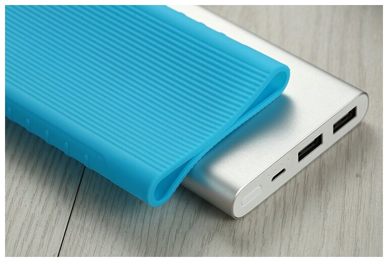 Силиконовый чехол для Xiaomi Power Bank 2 5000 mAh, blue