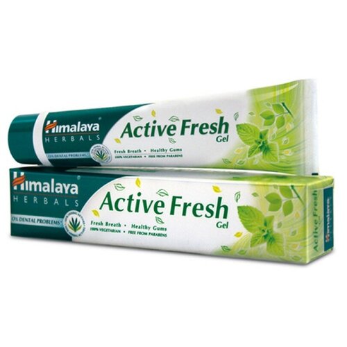 Купить Зубная паста Активная Свежесть марки Гималая (Active Fresh Himalaya), 80 грамм, Himalaya Herbals, Зубная паста