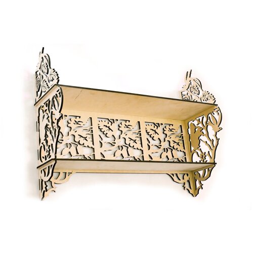 Полка деревянная резная 