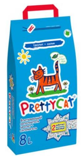 Наполнитель Впитывающий "PrettyCat Naturel" цеолит + силикагель с ароматом алоэ 8л/4кг - фотография № 3