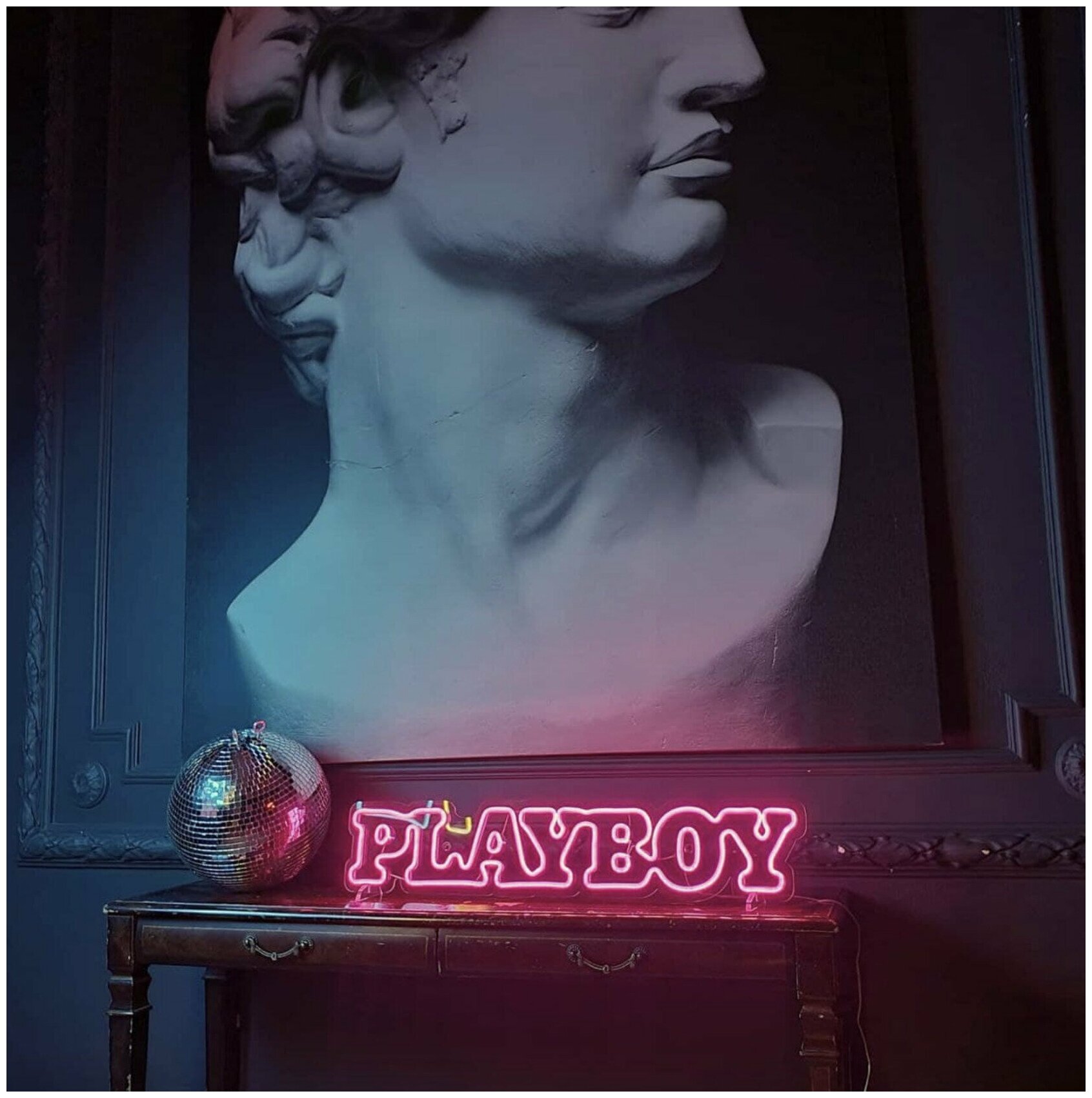 DIODENEON / Неоновый светильник "Плейбой"20х60 см., неоновая вывеска, гибкий неон, ночник - фотография № 2