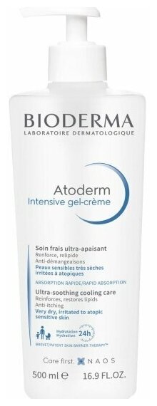 Гель-крем для лица и тела Bioderma Atoderm Интенсив, 500 мл