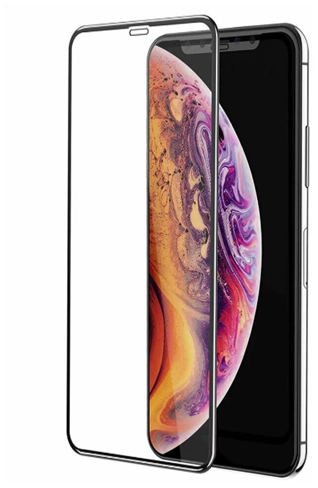 Защитное стекло 10D Glass Pro для Apple iPhone XS Max , 11 Pro Max черная рамка ( полный клей )