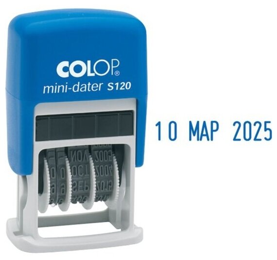 Датер Colop S 120/BL пластик, 1 стр, 3.8 мм