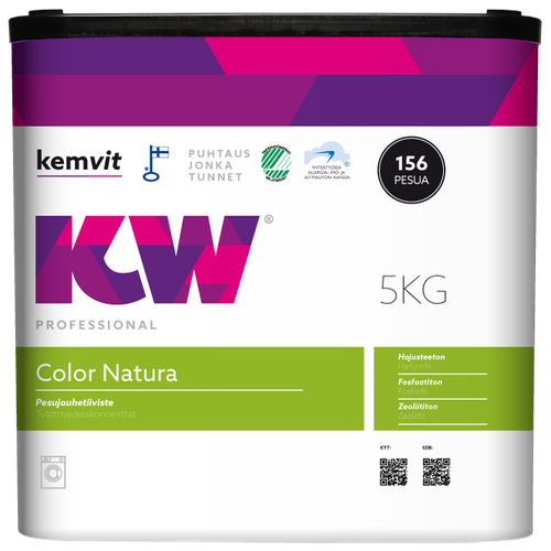 Стиральный порошок для цветного белья kemvit KW Color Nature, 5 кг., 156 стирок.