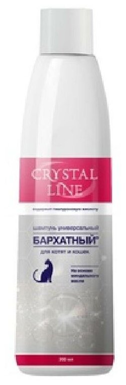 Apicenna Бархатный шампунь-уход для кошек и котят всех пород Crystal line 0,2 кг 25328