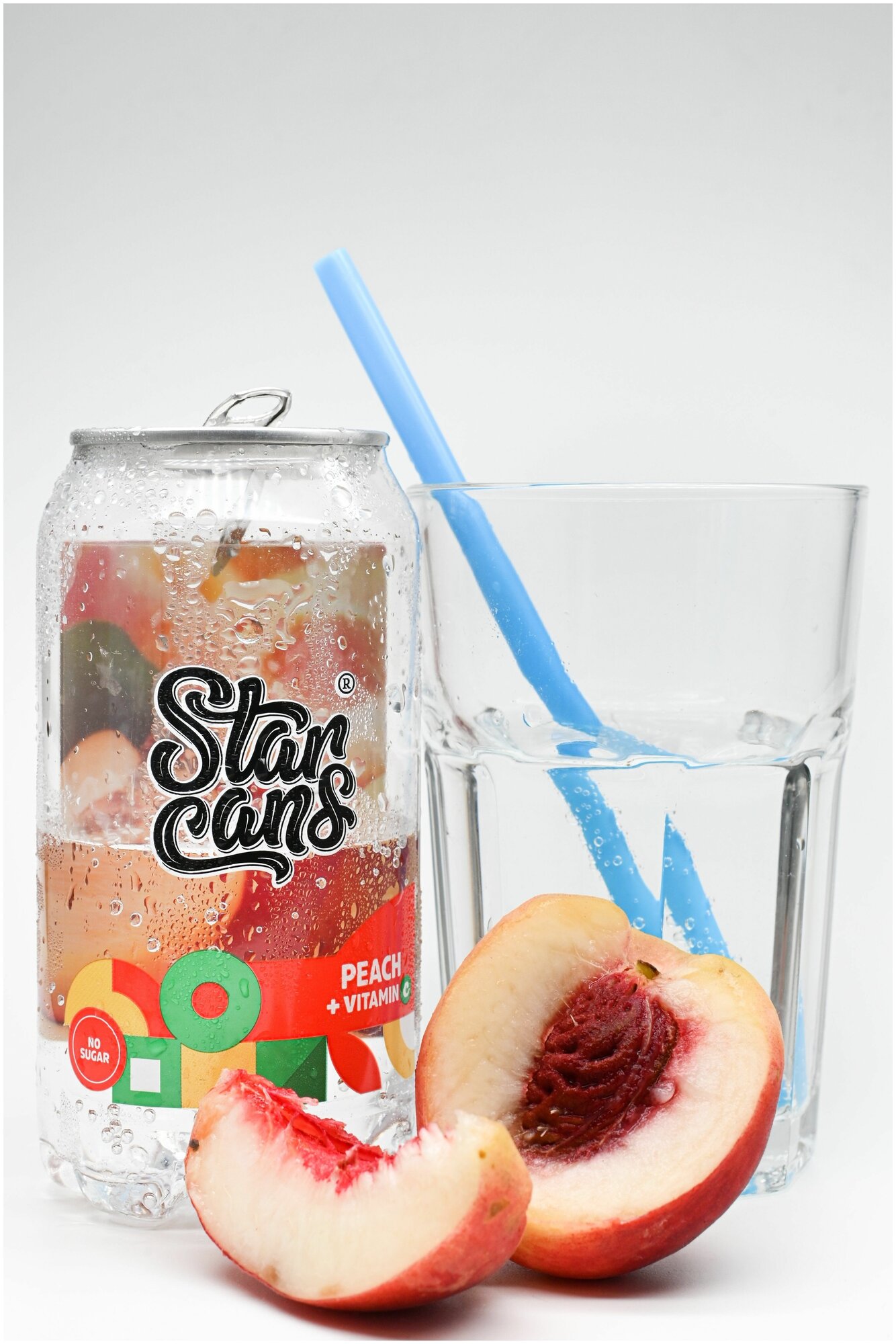 Напиток газированный со вкусом Персик StarCans Витаминная вода Персиковый Лимонад с витаминами без Сахара без калорий - фотография № 4