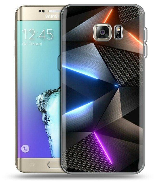 Дизайнерский силиконовый чехол для Самсунг S7 Edge / Samsung Galaxy S7 Edge Яркие абстракции