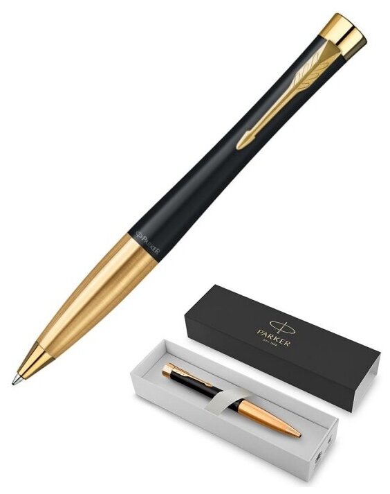 Ручка шариковая Parker Urban muted black GT BP Twist, синий