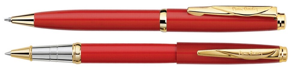 Набор Pierre Cardin PEN&PEN: ручка шариковая + роллер. Цвет - красный. Упаковка Е, PC0923BP/RP