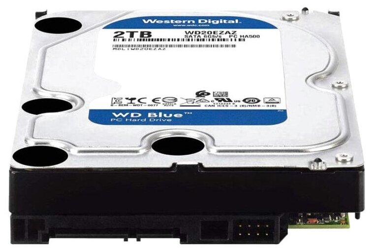 Жесткий диск WD Blue , 2Тб, HDD, SATA III, 3.5" - фото №2