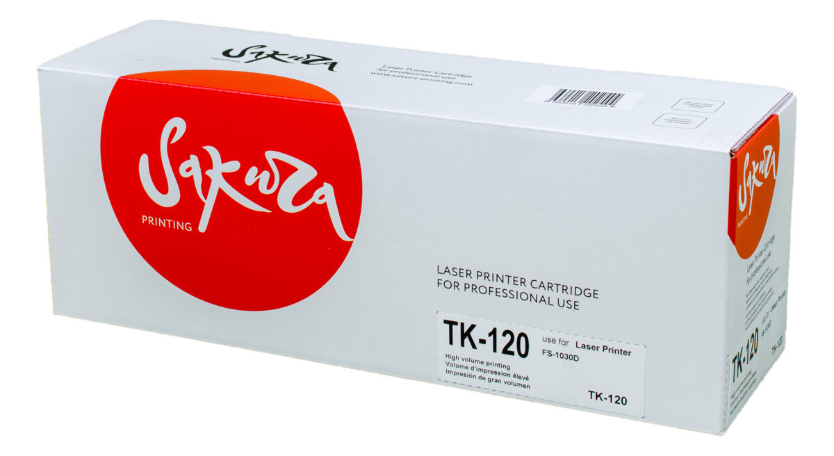 2 шт. Картридж лазерный Sakura TK-120 черный до 7200 стр. для Kyocera (SATK120)