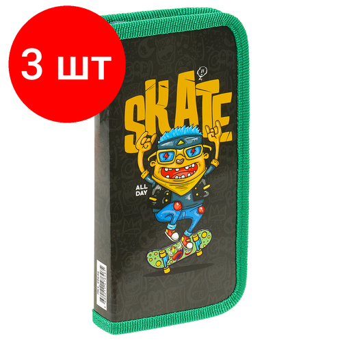 Комплект 3 шт, Пенал 1 отделение, 190*90 ArtSpace Skate, ламинированный картон