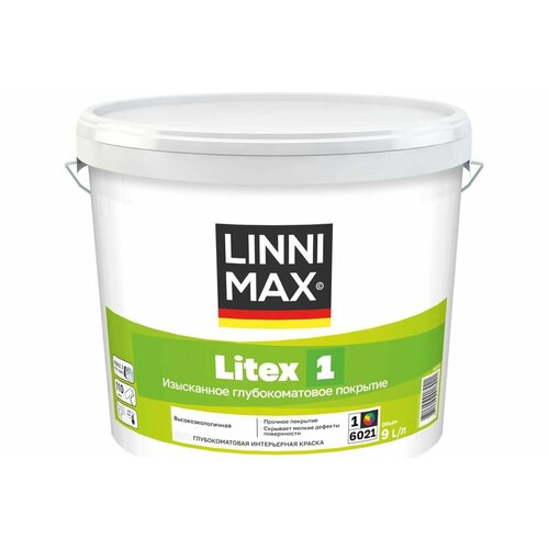 LINNIMAX LITEX 1 краска для стен и потолков латекс водно-дисперс для вн раб глубокомат база 1 25 л 5990₽