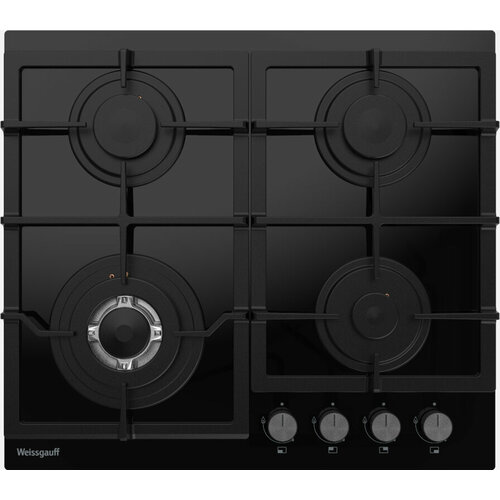 Варочная панель Weissgauff HGG 641 BGV WOK-конфорка 3 года гарантии автоматический электроподжиг Рукоятки Hi-Tech газ-контроль 1574000₽