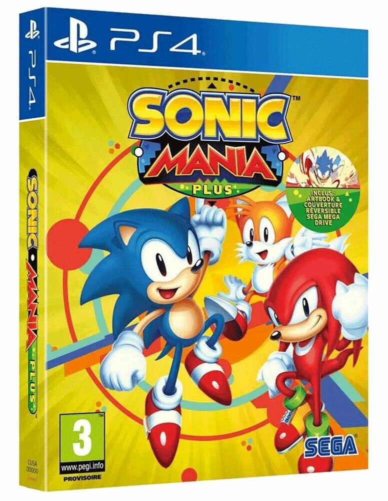 Видеоигра Sonic Mania Plus PS4 с артбуком (PlayStation4 английская версия)