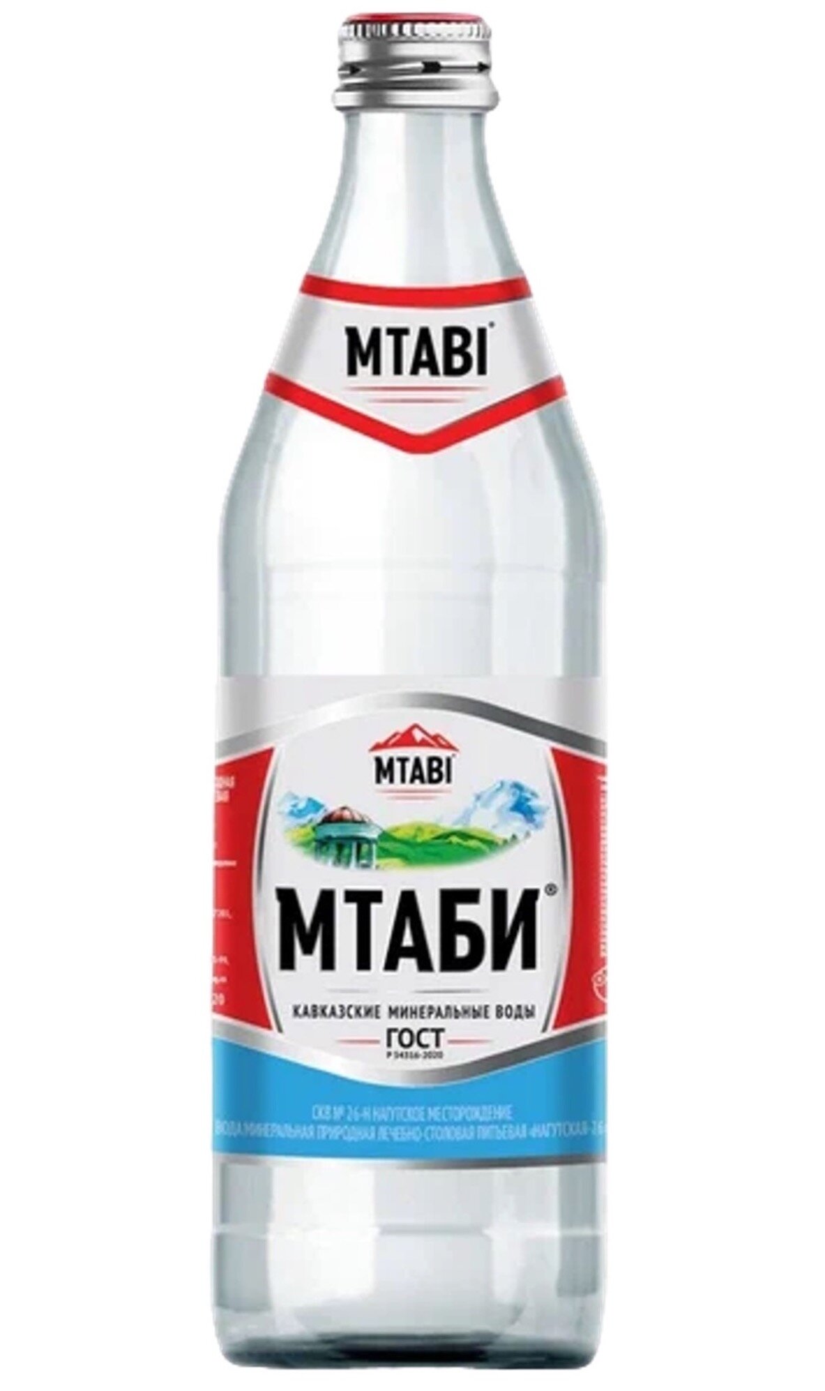 Изображение Вода минеральная Мтаби лечебно-столовая 0,45 л х 12 шт, газированная, стекло