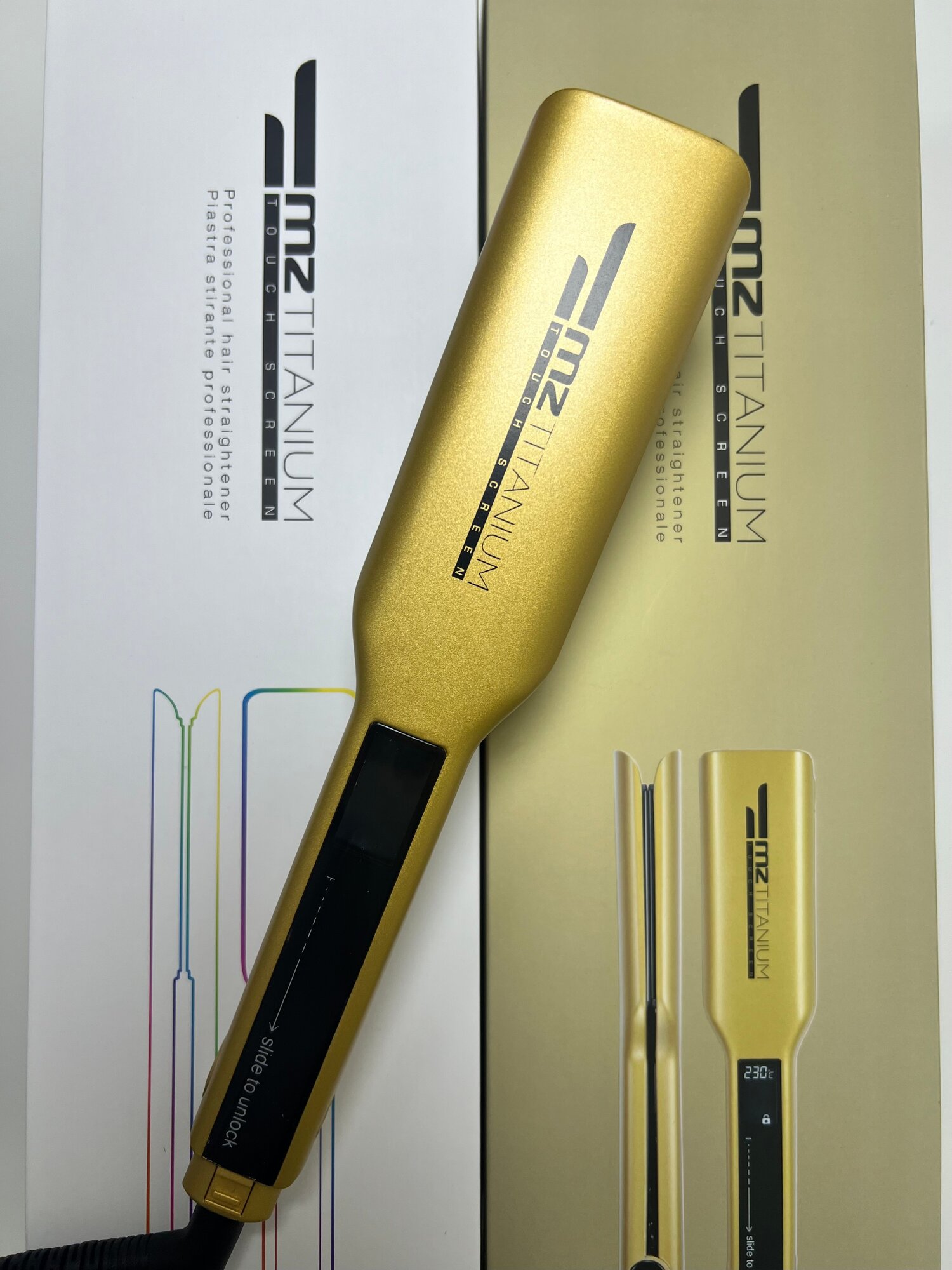 Утюжок MZ Titanium титановые плавающие пластины золотой — фото 1