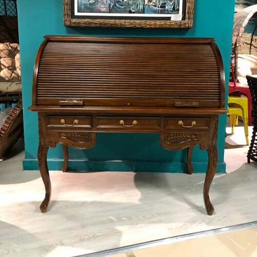 фото Стол-бюро domkorleone из маcсива красного дерева (mahogany wood) с роллетной дверцей, цвет lbw дом корлеоне