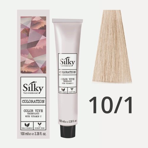 Изображение товара Краска для волос профессиональная Silky Color Vive/Ultralift 10/1 Светлый блонд Пепельный, 100 мл