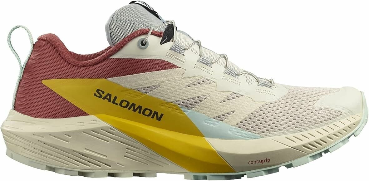 Кроссовки Salomon, размер 9.5 UK, бежевый, желтый, коралловый