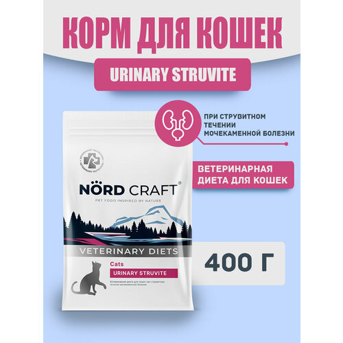 Сухой корм для кошек NORD CRAFT "Urinary Struvite", супер-премиум, для взрослых кошек, 400г