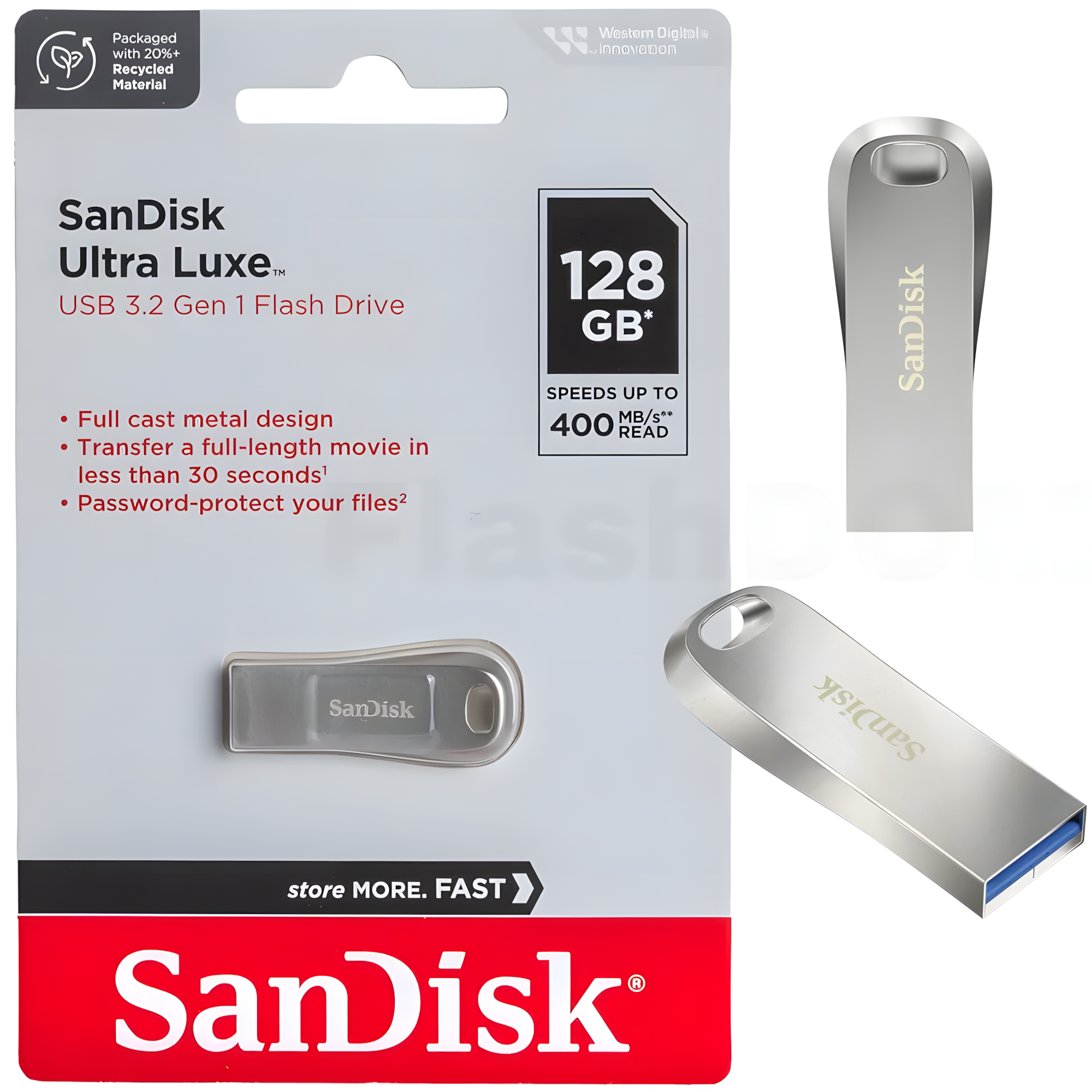 Флеш-накопитель SanDisk USB 3.2 128 ГБ Flash drive Ultra Luxe