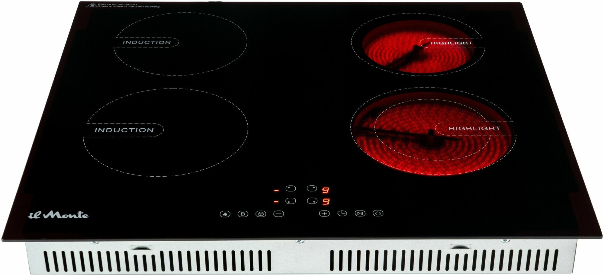 Картинки Встраиваемая варочная поверхность индукционная комбинированная il Monte BH-678-BIHGC
