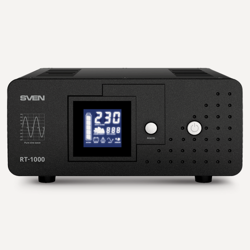 Изображение товара ИБП SVEN RT-1000, 600Вт, линейно-интерактивный, для использования с внешними батареями