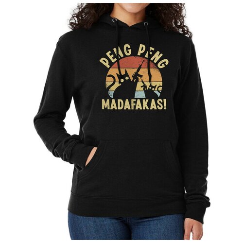 фото Толстовка / худи dream shirts коты гангстеры - peng peng madafakas женский черный 48 размер