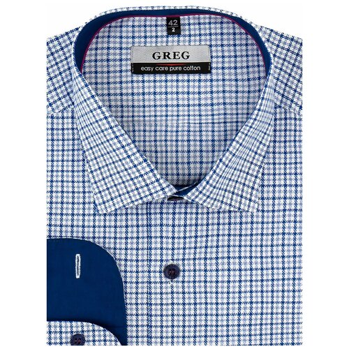 фото Рубашка greg, размер 174-184/40, синий