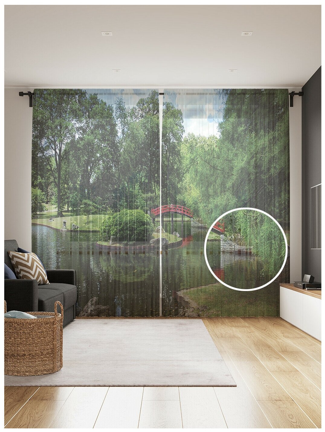 Тюль для кухни и спальни JoyArty 