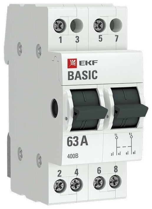 фото Трехпозиционный переключатель EKF 2P 63АBasic